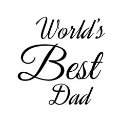 Digital png illustration of world's best dad text on transparent background