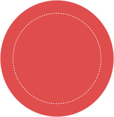 Digital png illustration of red circle with copy space on transparent background