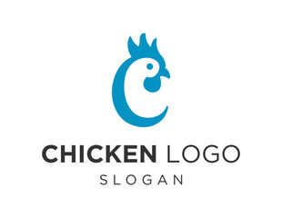 Logo design about Chicken on a white background. made using the CorelDraw application.