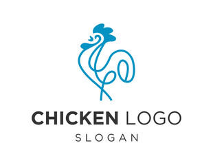 Logo design about Chicken on a white background. made using the CorelDraw application.