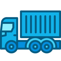 container truck two tone icon