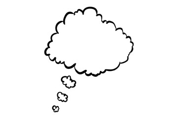 Digital png illustration of speech bubble with copy space on transparent background