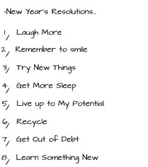 Digital png illustration of new year's resolutions text on transparent background