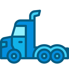 heavy truck two tone icon