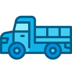 flatbed truck two tone icon