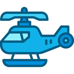 helicopter two tone icon