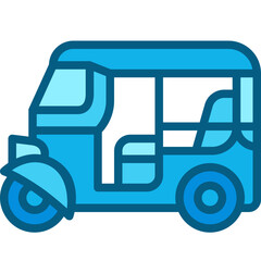 Fototapeta premium rickshaw two tone icon