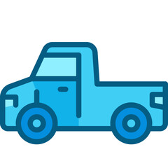 pickup truck two tone icon