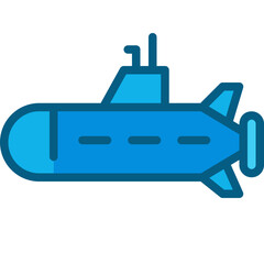 submarine two tone icon