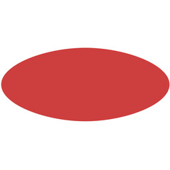 Digital png illustration of red shape with copy space on transparent background