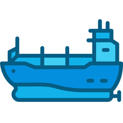 tanker ship two tone icon