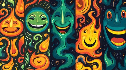 seamless pattern with fishes