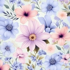 seamless pattern with flowers