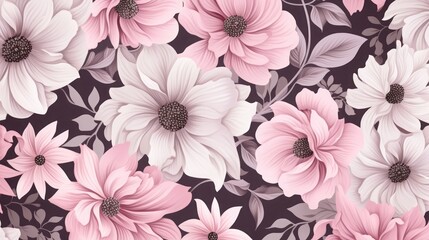 seamless pattern with flowers