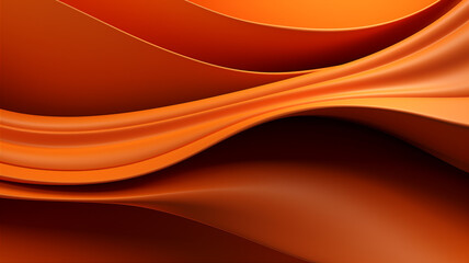 Abstract orange 3d dark wavy Background. Generative AI