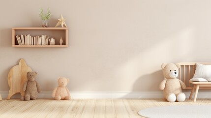Small and cute baby room interior. Generative AI