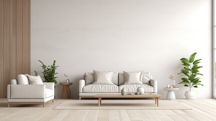 Sensual and modern living room interior. Generative AI
