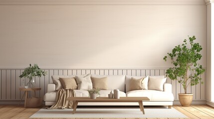 Sensual and modern living room pot interior. Generative AI