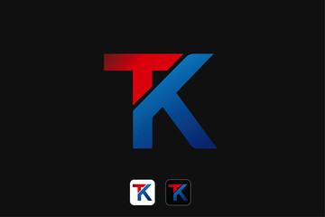 Creative TK Letter Logo Design
