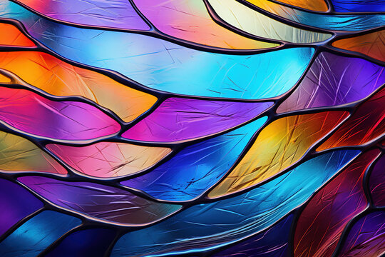 Seamless background with abstract geometric shape. Stained-glass window