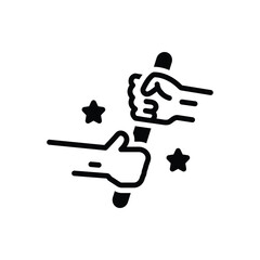 Black solid icon for relay