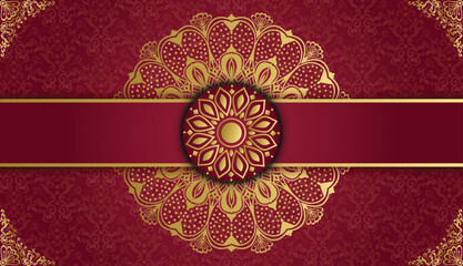Extraordinary creative invitation card with floral mandala. Royal ornamental mandala design background. Decoration, Decorative, Ornament, Ornamental, India, Indian, invitation, Wedding, Anniversary, 