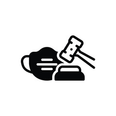 Black solid icon for mandatory