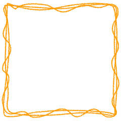 クレヨン素材　手描きのラフなフレーム