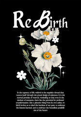 flower graphic streetwear design artwork for t shirt urban clothing