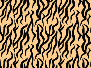 Abstract zebra seamless pattern. Animal skin texture, modern geometric background.