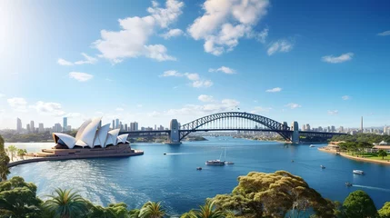 Fotobehang Sydney Harbour Bridge Sydney Opera House and Harbour Bridge