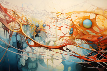 beautiful surreal abstract background with web splashes