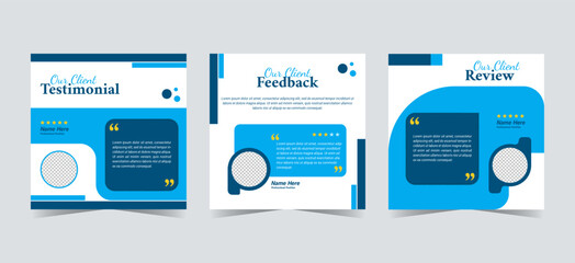 Testimony rating customer review business template vector illustration