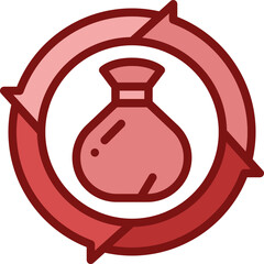 recycle garbage two tone icon