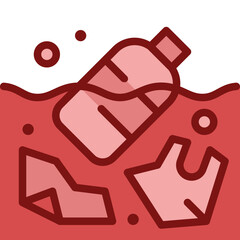 water pollution two tone icon