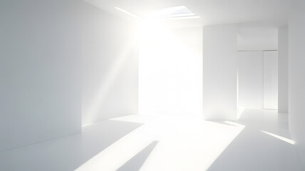 シンプルな空間、窓からの光と影｜simple space. Light and shadow from the window. .Generative AI