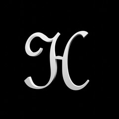 logo or latter H on the dark 