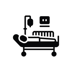 Black solid icon for cure