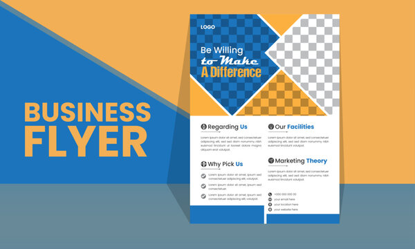 
Creative modern unique flyer design template with simple color for your business or brand