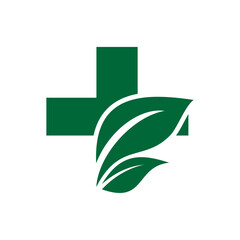 Medical care, healthcare, treatment service, natural, diagnostic centre, stethoscope leaf, plus and hands icon combination vector logo design.