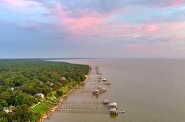 mcmillian bluff at sunset in daphne, alabama