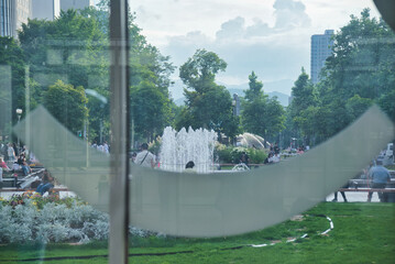 A view of an office area in Sapporo, Hokkaido, Japan.