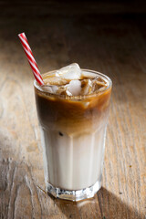 Glass of Ice coffee.