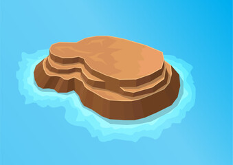 isometric rocky island
