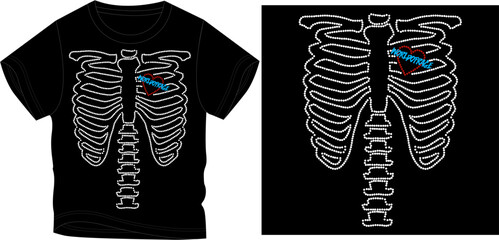 bones ribs graphic design vector
