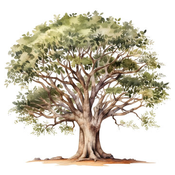 Fototapeta Safaritree isolated on white