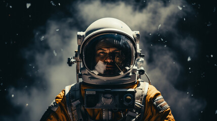 Celestial Vistas: Astronaut's Gaze in the Abyss, Generative AI