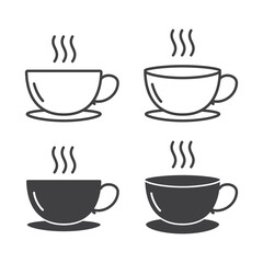 Coffee cup icon isolated vector illustration.