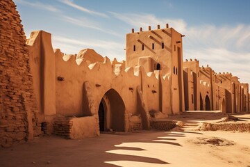 Ancient Diriyah Fortress Riyadh Saudi Arabia.AI - obrazy, fototapety, plakaty