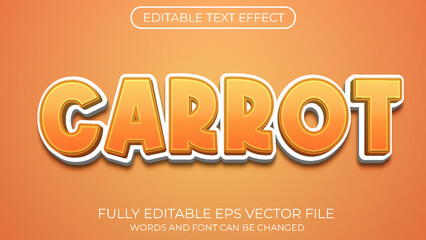 Carrot editable text effect. Editable text style effect